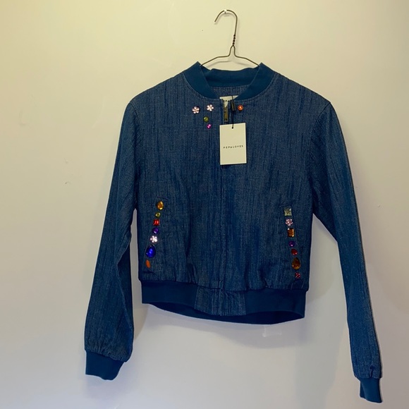 Modcloth | Jackets & Coats | Nwt Pepaloves Modcloth Jean Cat Face ...